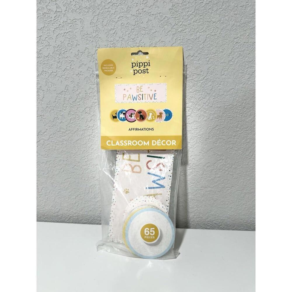 Pippi Post "Be PAWsitive" Classroom Affirmation Decor 65 Pieces